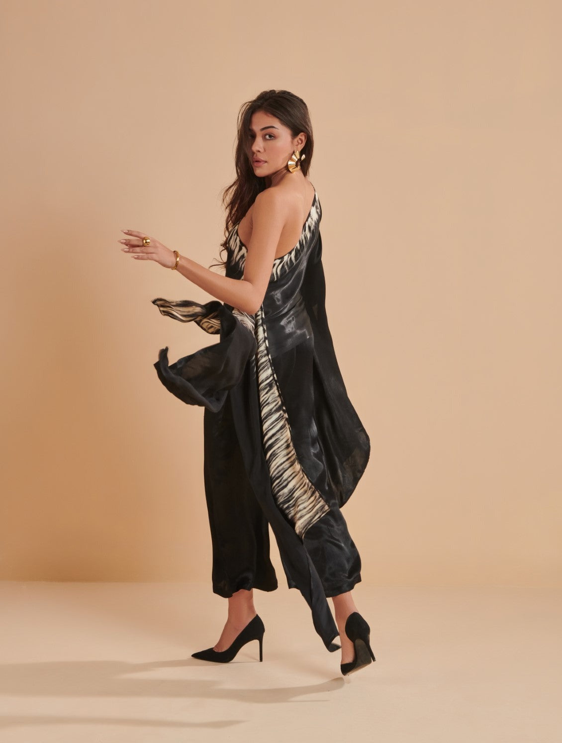 Ohana Black Silk Co-ord Set