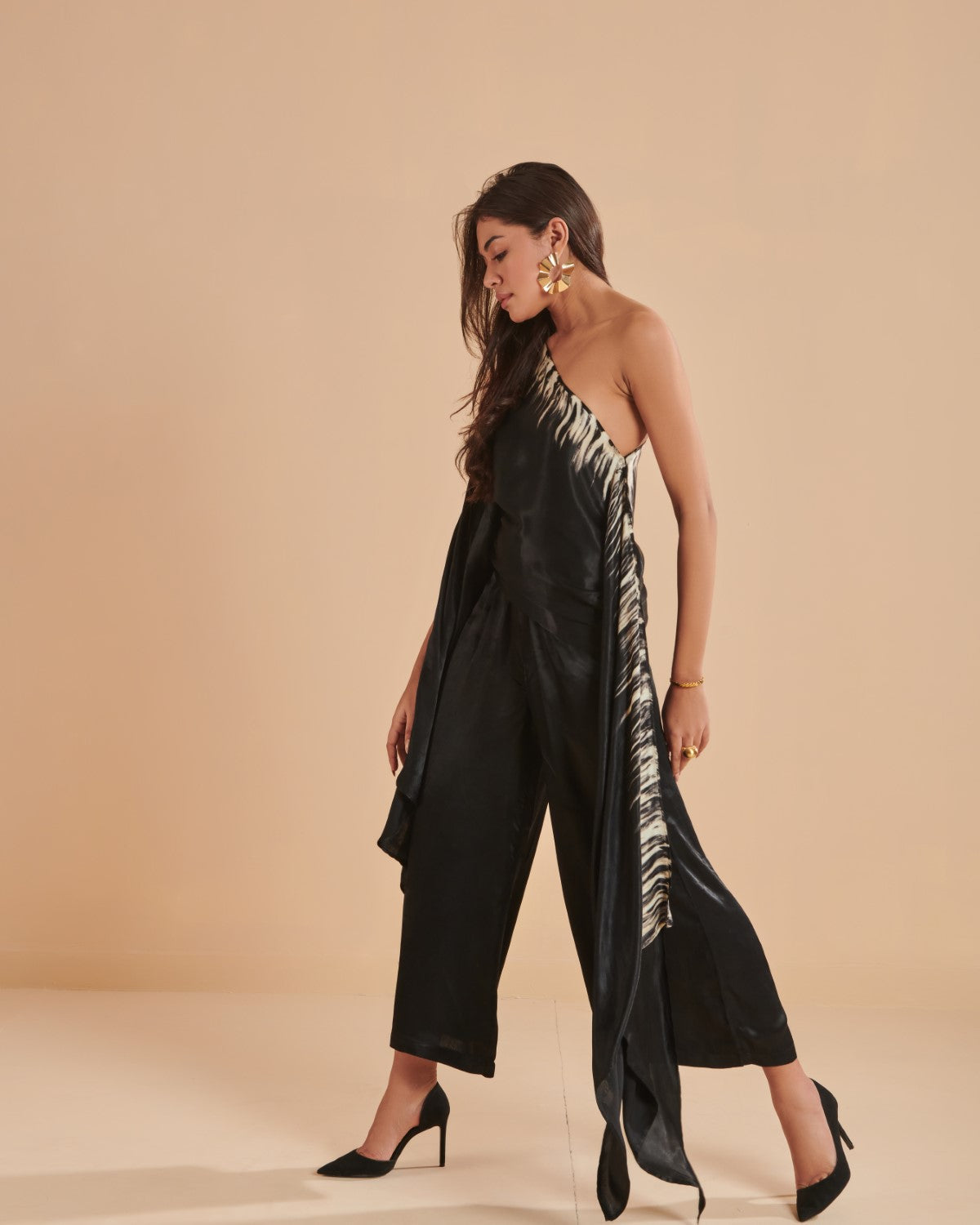 Ohana Black Silk Co-ord Set