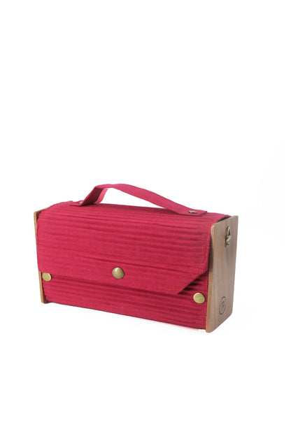 Garden Gala & Solid Pink Box Clutch - Changeable Sleeve