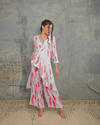 Ava Pink & White Co-ord Set