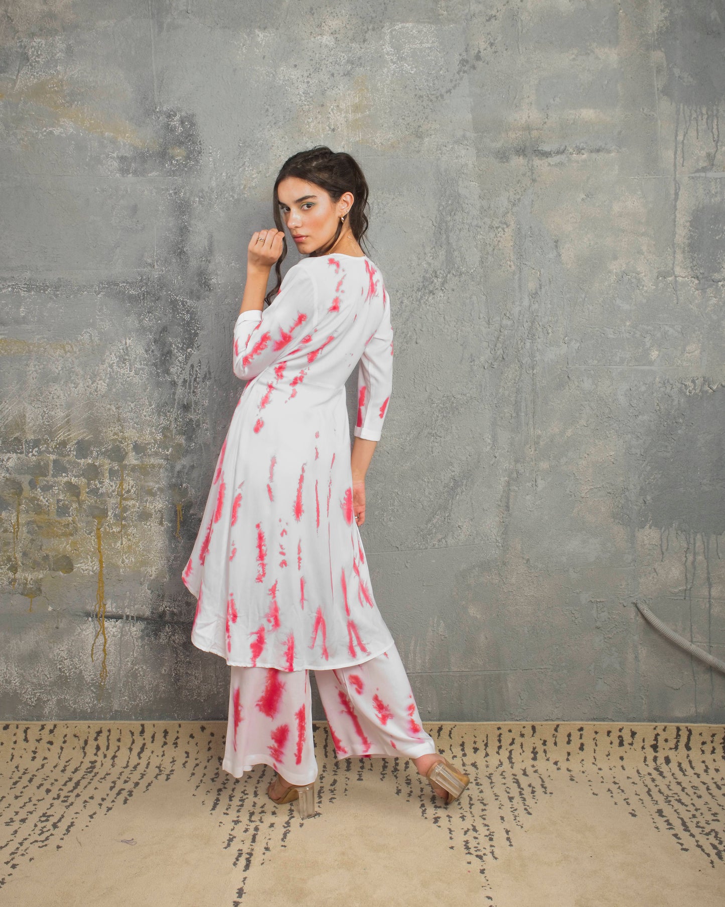 Ava Pink & White Co-ord Set