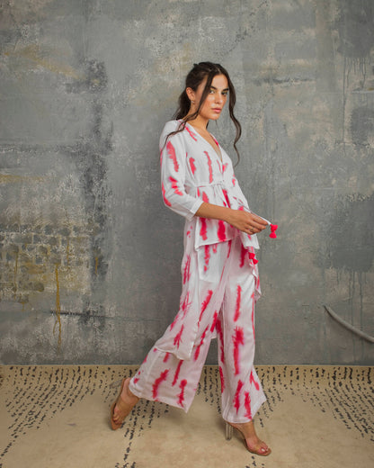 Ava Pink & White Co-ord Set