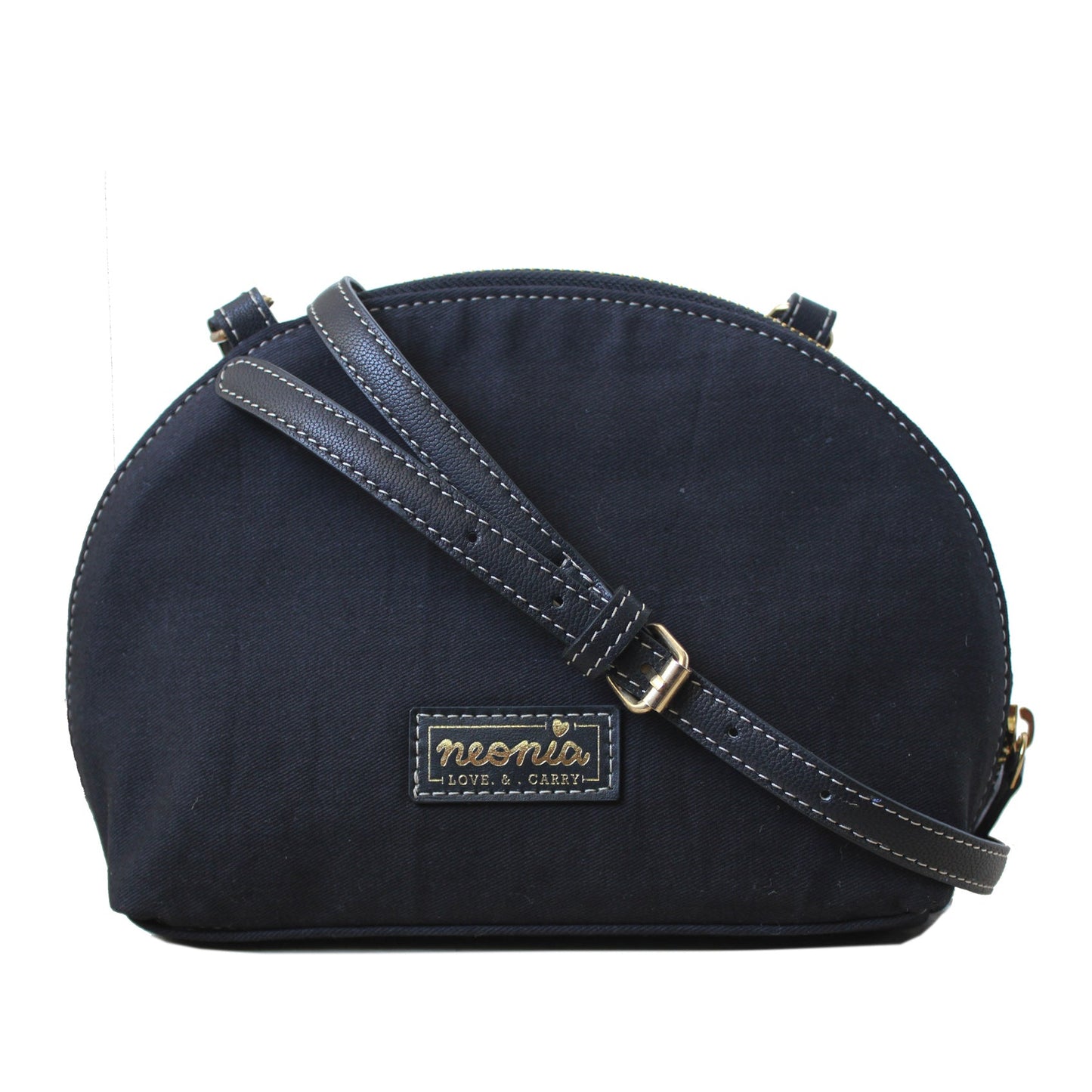 Black Half-Round Sling Bag