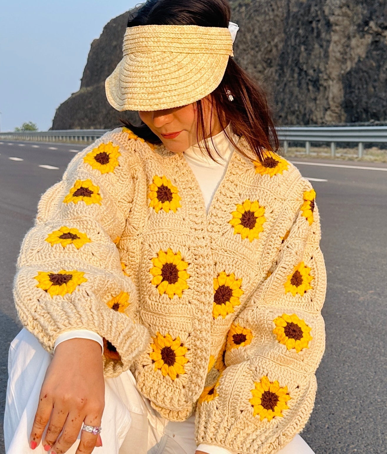 Handmade Crochet Patterns For Cardigans Picnic Crochet Cardigan L - Main Image