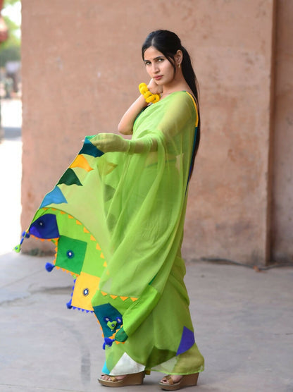 अंगूरी Light Green Saree