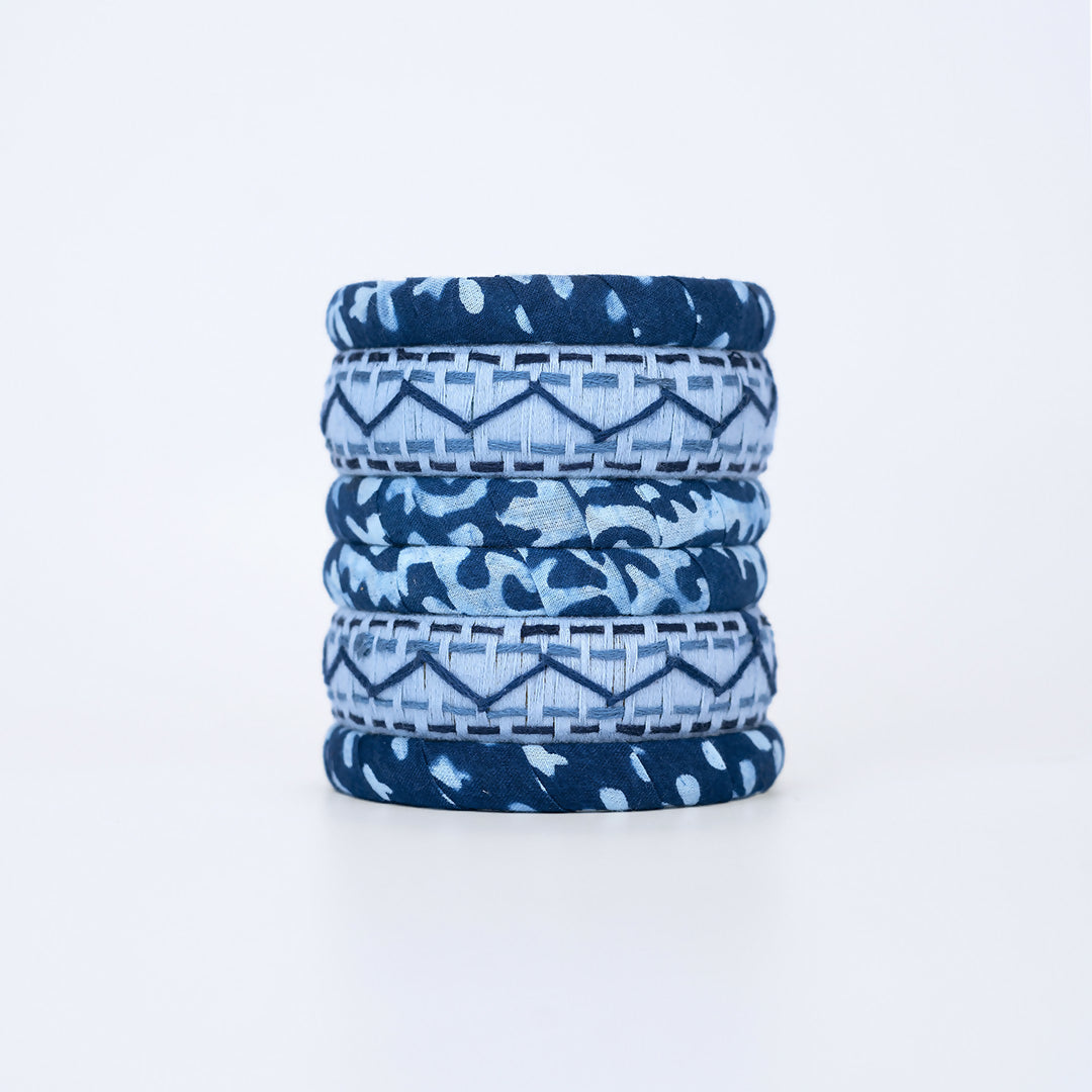 Alaknanda Fabric Bangle Set