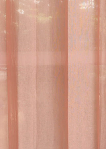 Light Filtering - Solid Rust Sheer Pure Cotton Curtain