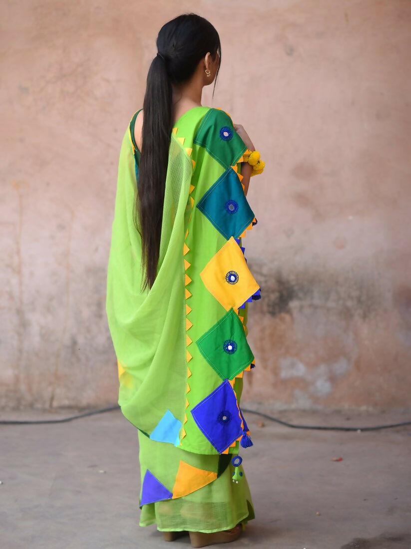 अंगूरी Light Green Saree