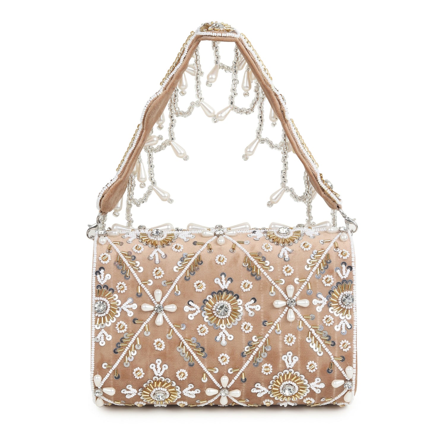 Pearl Accent Flap Bag