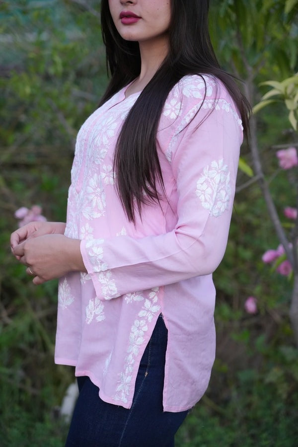 Fiza Modal Chikankari Short Kurta