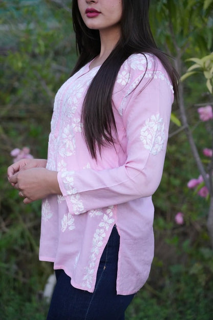 Fiza Modal Chikankari Short Kurta