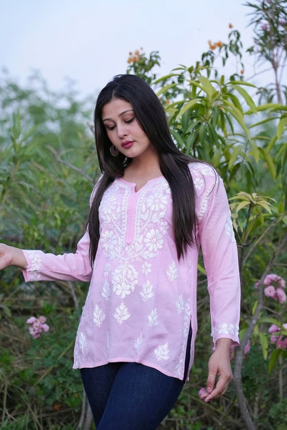 Fiza Modal Chikankari Short Kurta