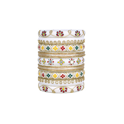 Rishvi White Bangle Set