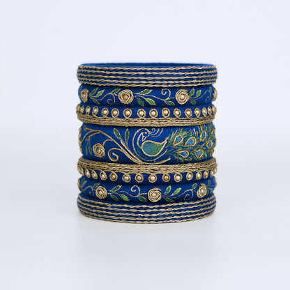 Mayuri Green & Blue Bangle Set