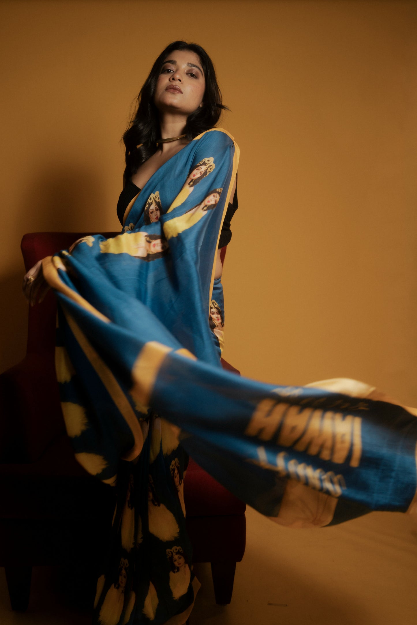 Hawa Hawai Blue Silk Saree