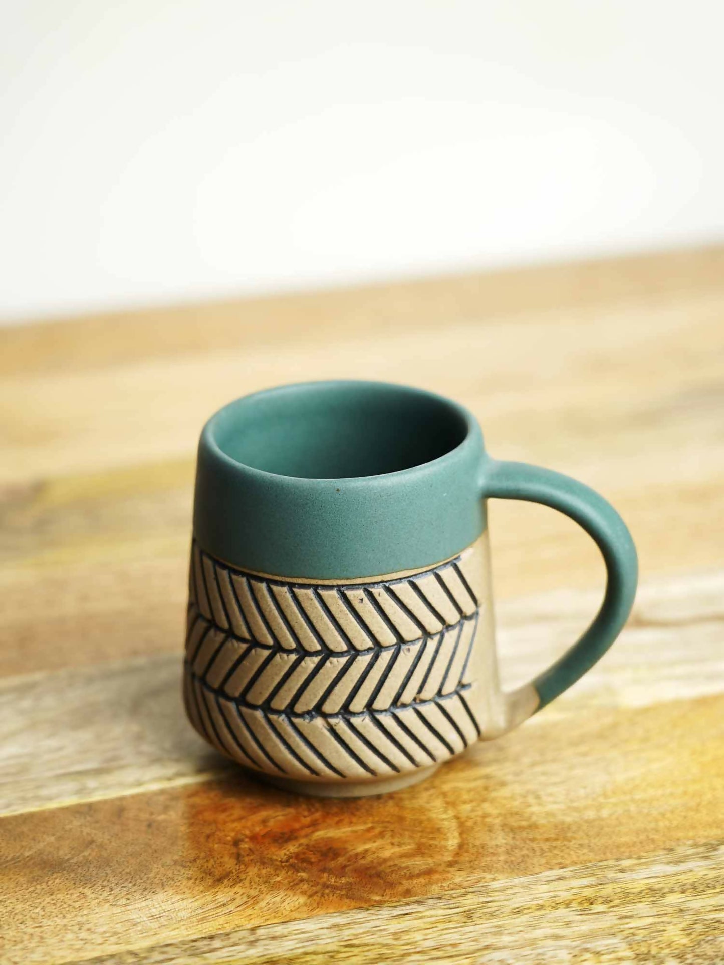 Earthy Matte Chevron Mug- Set of 2