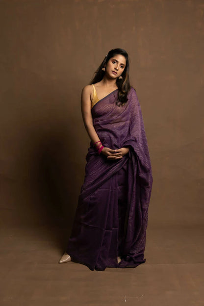 Shooting Star Zari Stripes Saree