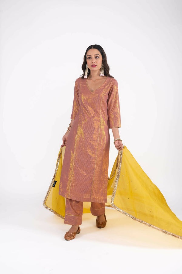 Ember Zari Kurta Set