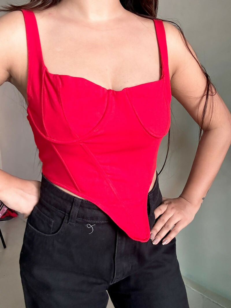 Victoria Red Corset Top