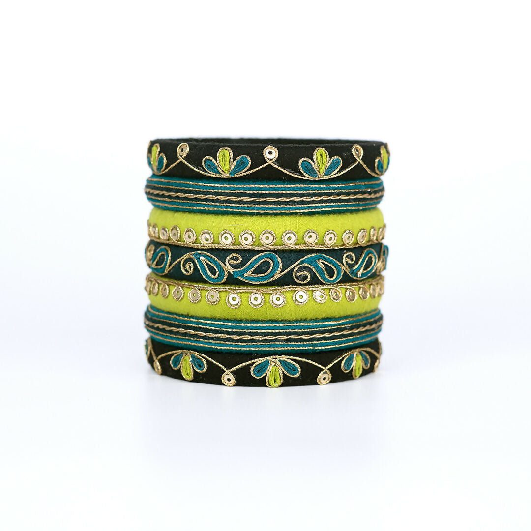 Kalaa Neon Green Bangle Set