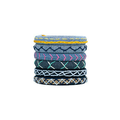 Mystical Denim Bangle Set