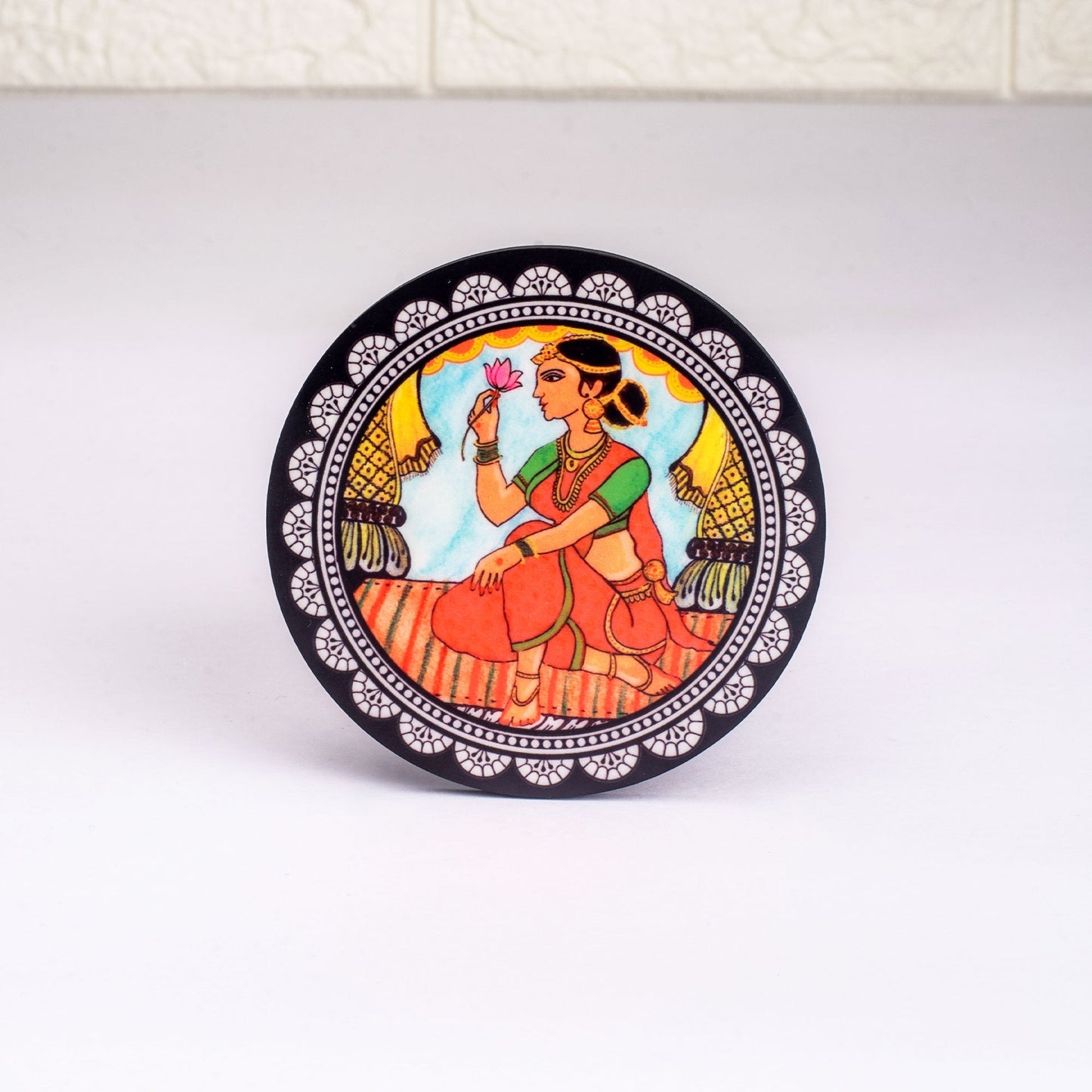 Paripatra Pattachitra Mug with Coaster - Green