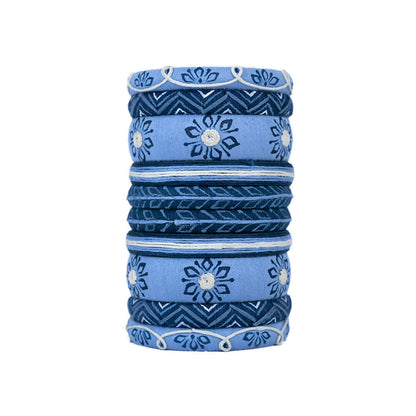 Mahanadi Blue Bangle Set