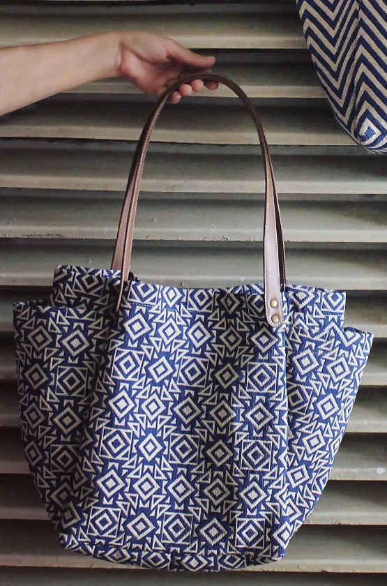 Tote Bag Blue Geometric