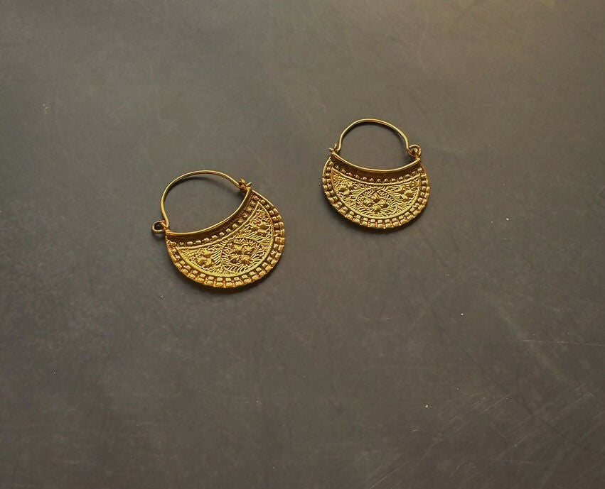 Naqqash Brass Earrings