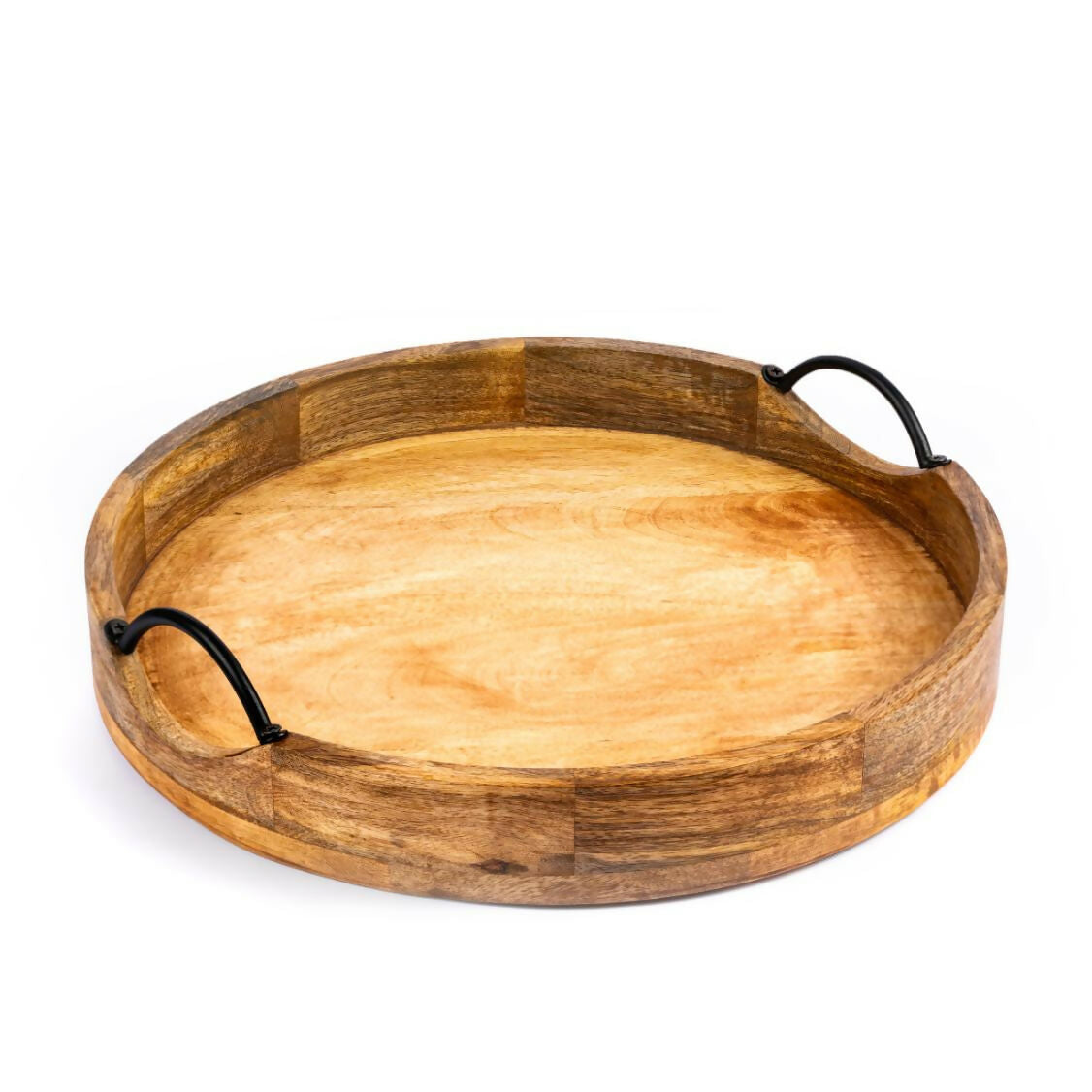 Tray Wooden - Wooden Round D Handle