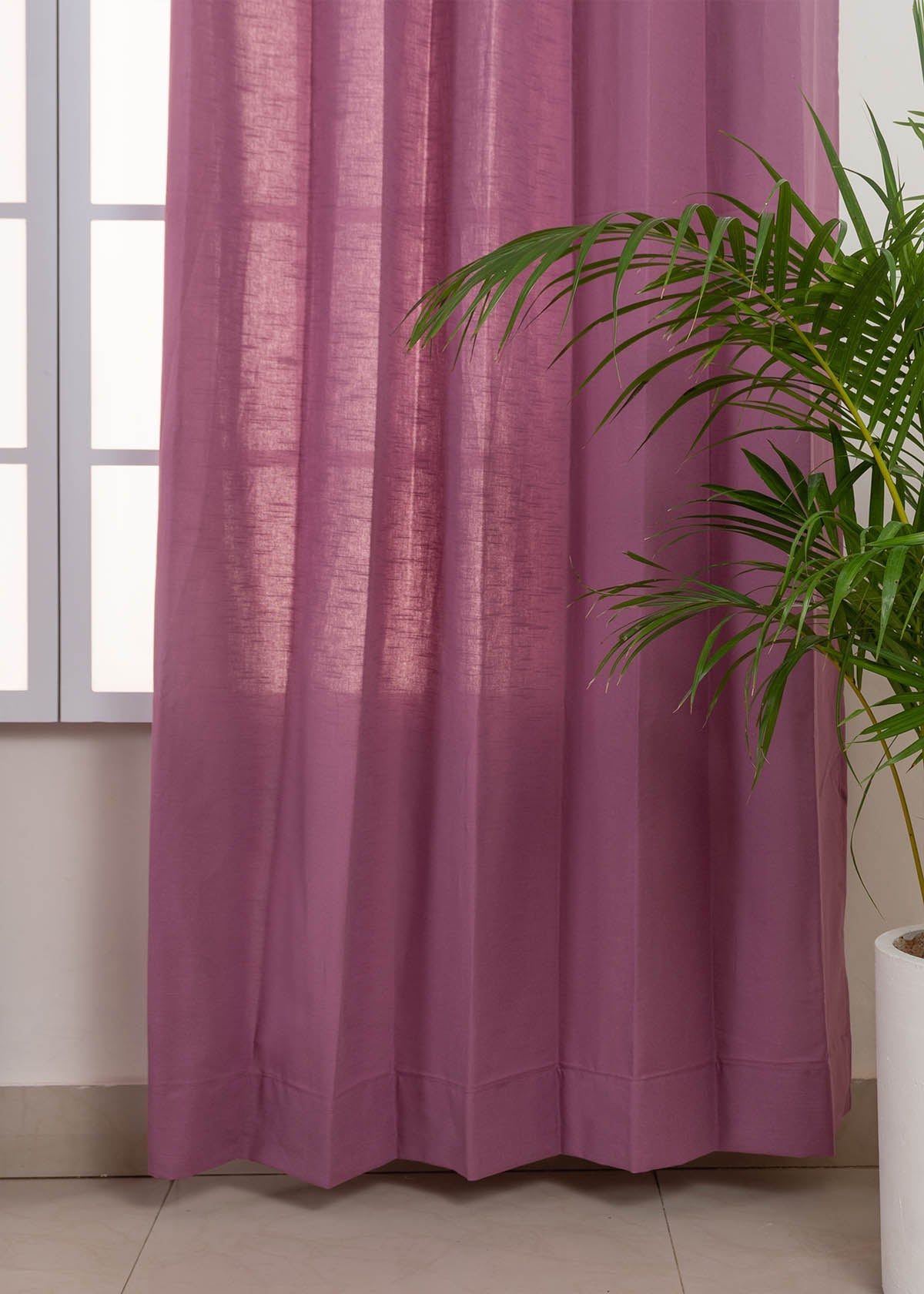 Room Darkening - Grape Purple Pure Cotton Curtain