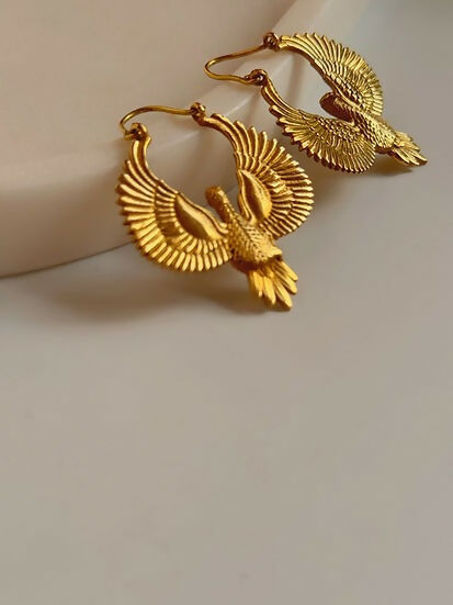 Falcon Brass Earrings