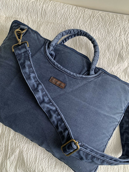 Denim Laptop Sleeve Cum Bag