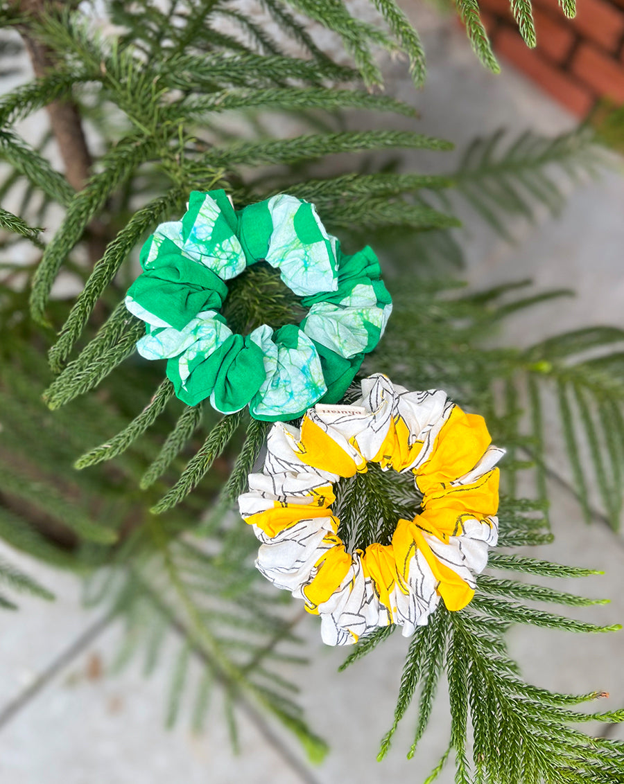 Florelle Cotton Scrunchies - Set of 2