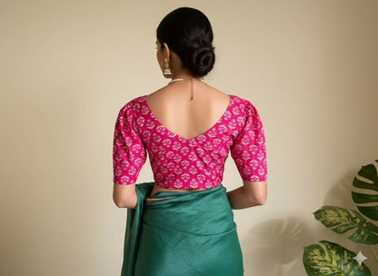 Pritha CurveFit Stretchable Cotton Pink Printed Blouse