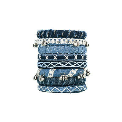 Harmony Denim Bangle Set