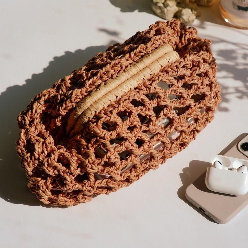 Raffia Clutch