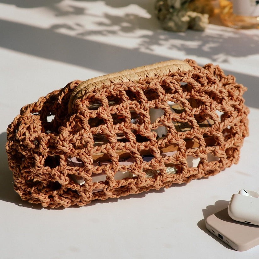 Raffia Clutch