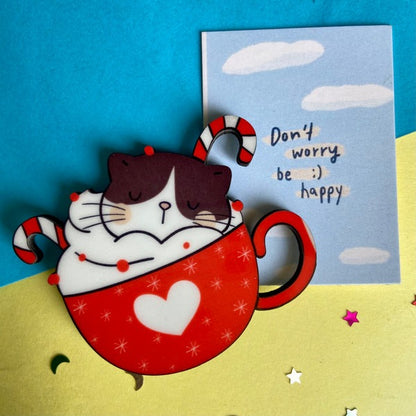 Coffee Cat Fridge Magnet