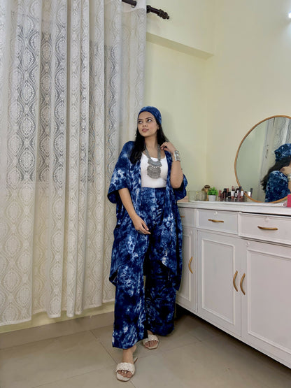 Blue Ocean Shrug-Trouser set