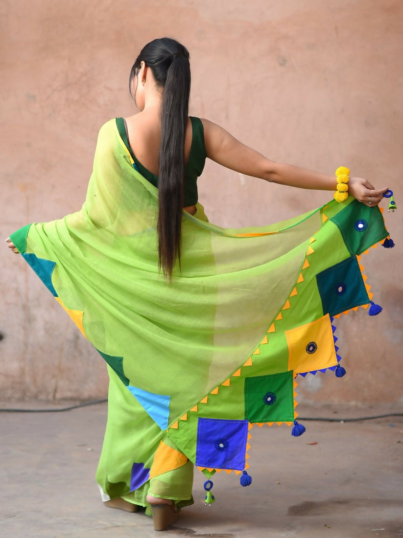 अंगूरी Light Green Saree