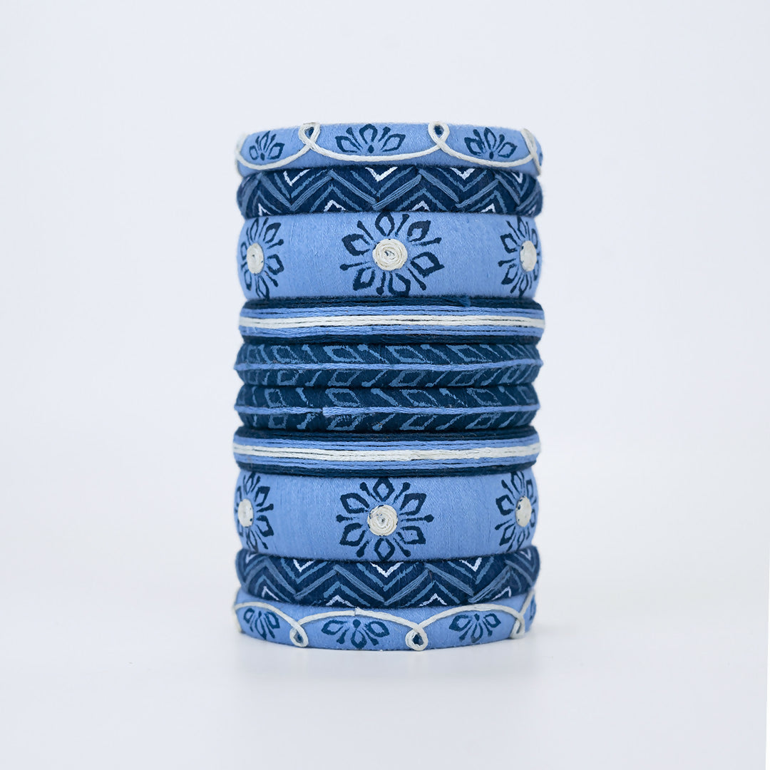 Mahanadi Blue Bangle Set