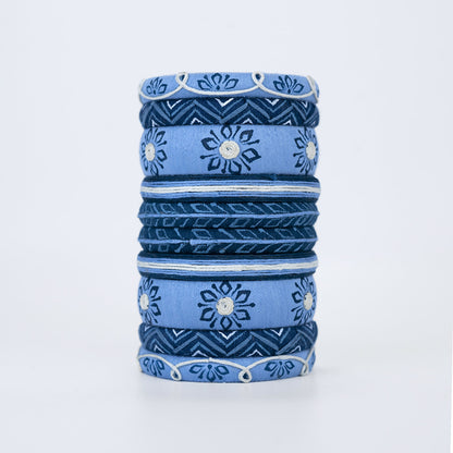 Mahanadi Blue Bangle Set