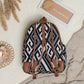 Black aztec compact backpack