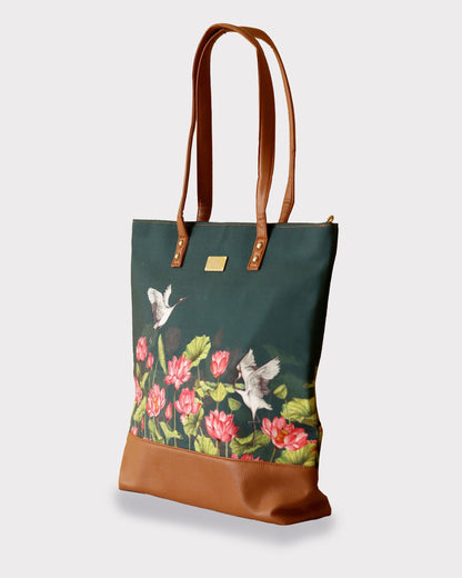 Flower & Bird Tote Bag