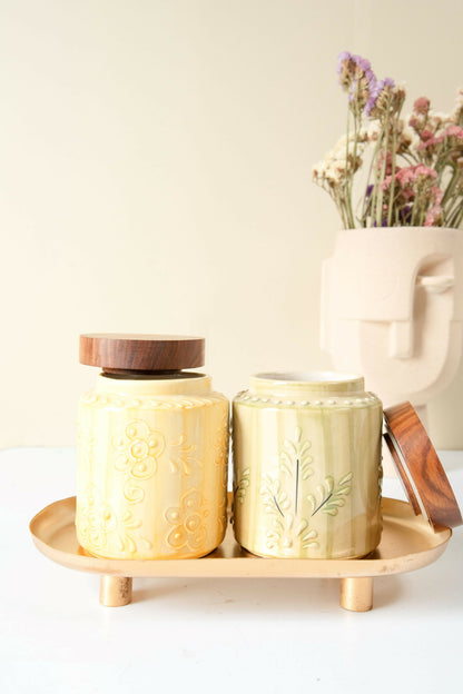 Lime And Lemon Airtight Preserve Jar Set Of 2