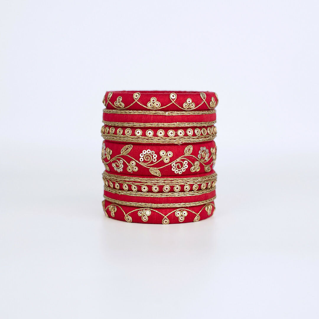 Shagun Red Bangle Set