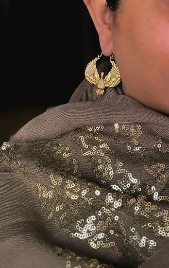 Falcon Brass Earrings