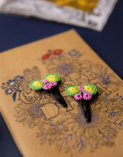 Flower Hair Clips Set Butterfly