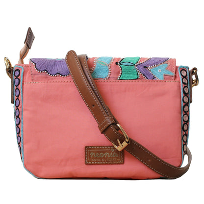 Peach Flap Cross-body Bag